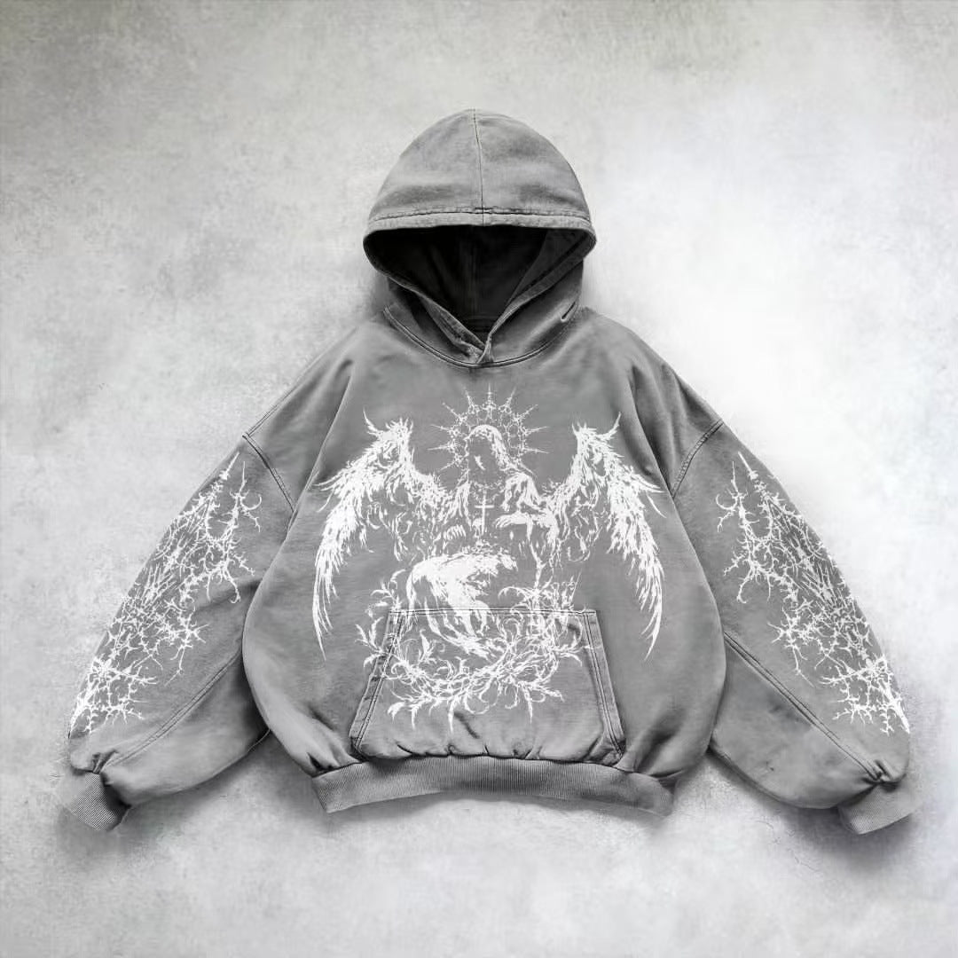 Cozy Up in Style: Versatile Printed Casual American Sweater Hoodie for Every Occasion