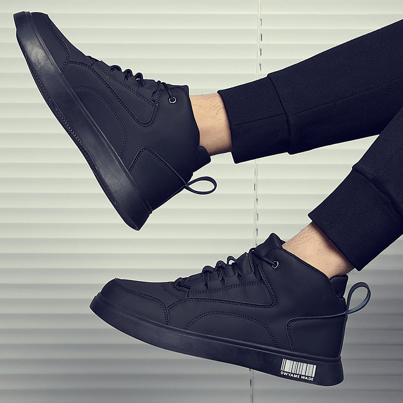 Men's White Mid-Top Sports Board Shoes