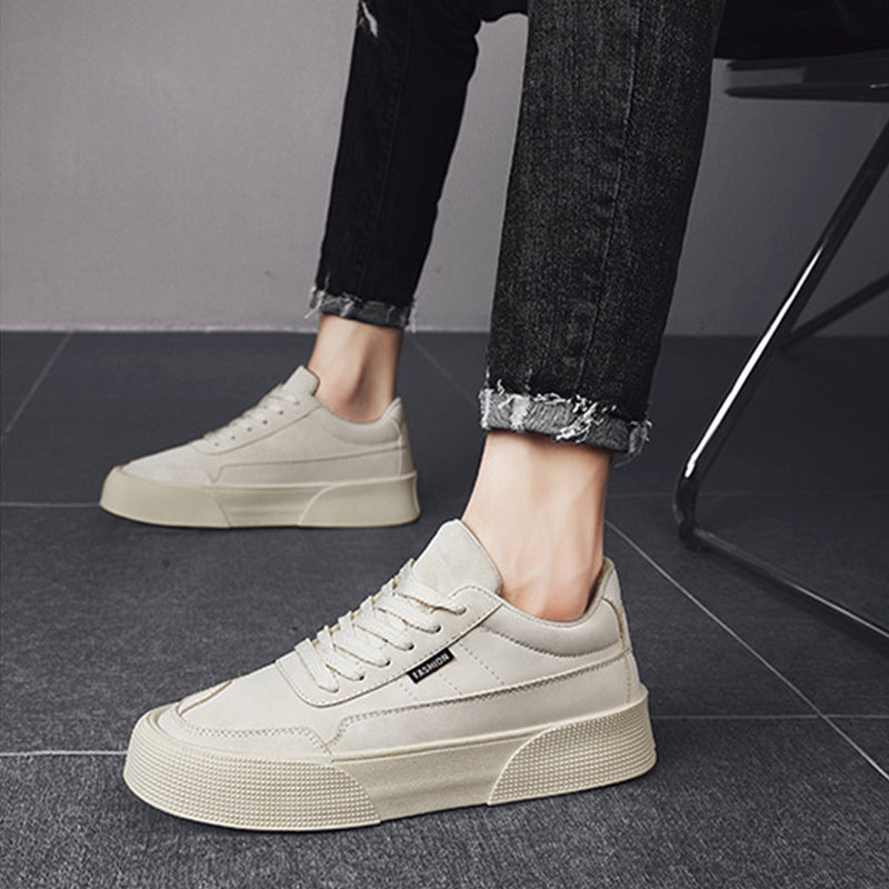 Step Up Your Style with Men's Casual Lace-Up Sneakers - Breathable Comfort for Walking and Running