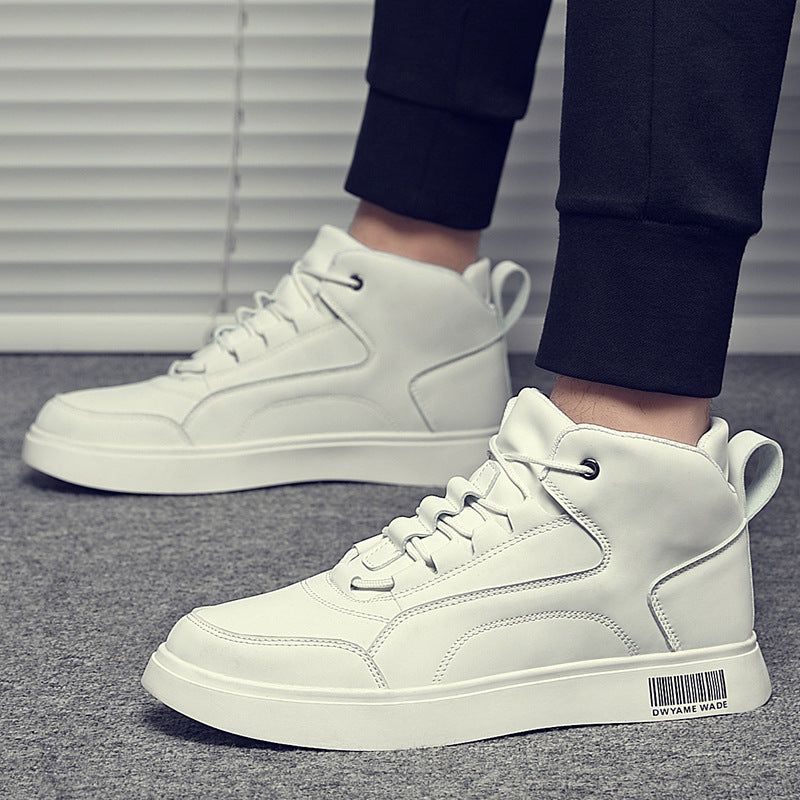 Men's White Mid-Top Sports Board Shoes